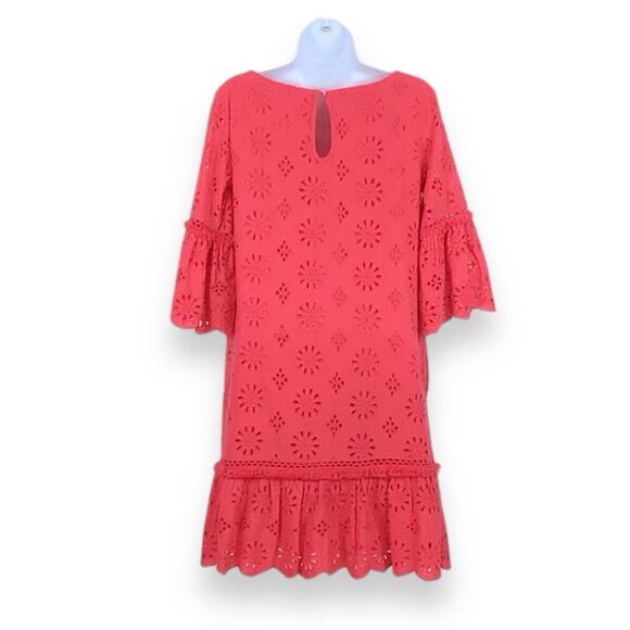 ANTHROPOLOGIE Eyelet Ruffle Dani Shift Dress size S - Picture 4 of 9